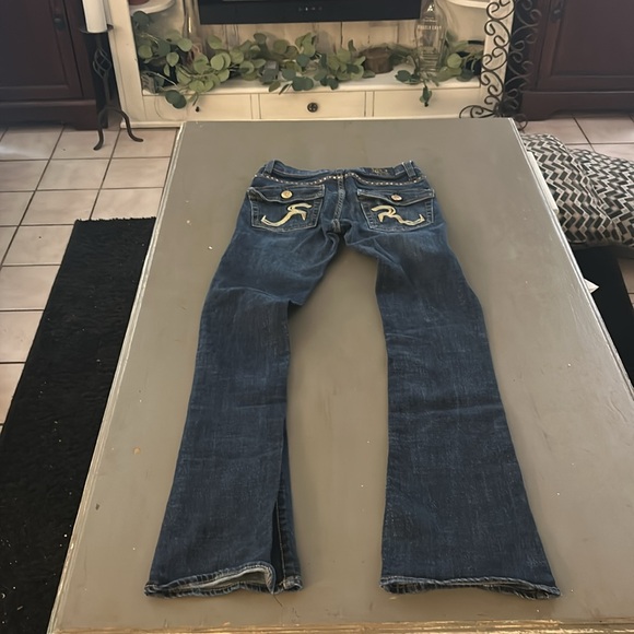 Rock and Republic Jeans. Size 0. Gold bling on side and back. - Picture 3 of 6